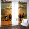 WWJNF Blackout Curtains, 150 x 168 cm (W x H), African Elephant 3D Print, Thermal Curtains, Set of 2 view 3