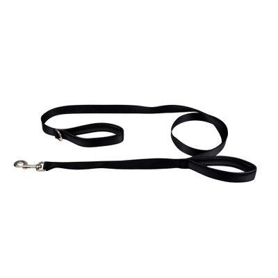 Training Leash with Two Handles, Polyester, 60 to 190 cm, Black