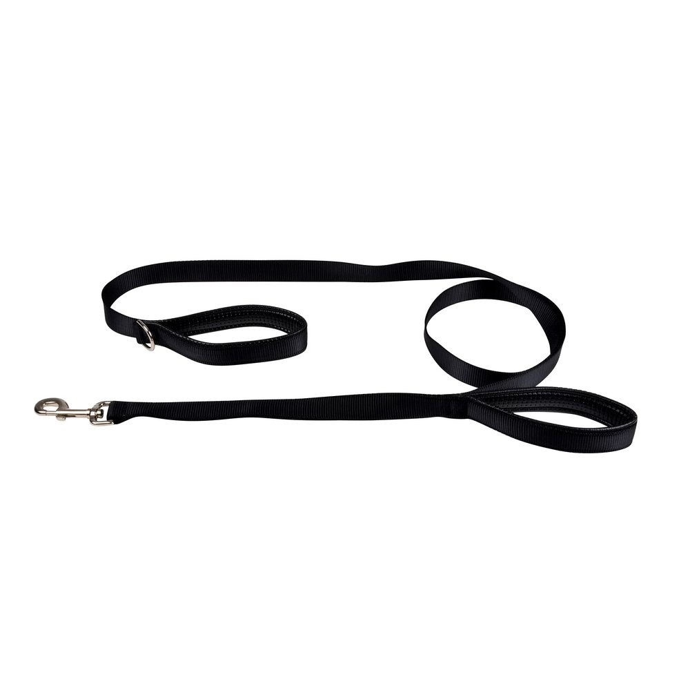 Training Leash with Two Handles, Polyester, 60 to 190 cm, Black