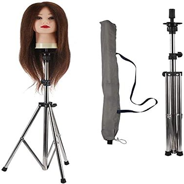 Mannequin Head Stand for Hairdressers, 80–133 cm Training Head and Wig Stand