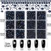 LPBeads Hotfix Rhinestones, Montana, Flatback, 5 Sizes, Round, with Tweezers and Rhinestone Picker, 6,400 Pieces view 4