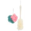 Lurrose 4-Piece Bath Sponge and Brush Set with Long Handle view 1
