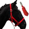 Horse Halter with Lead Rope | Pony, Cob, Full, X-Full (Red, Draft Horse) view 1