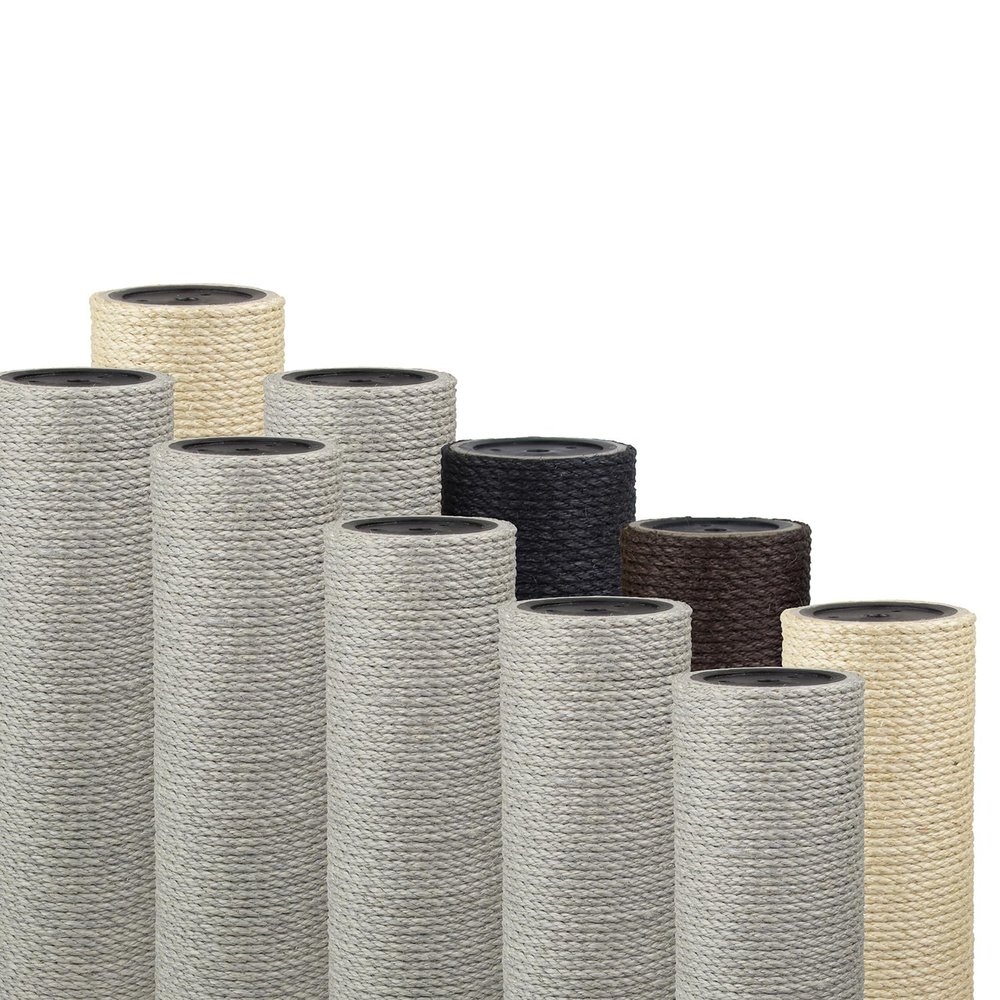 Kratzbaumland 12 cm Sisal Scratching Post, 73 cm, M8 (8 mm), Sand Gray