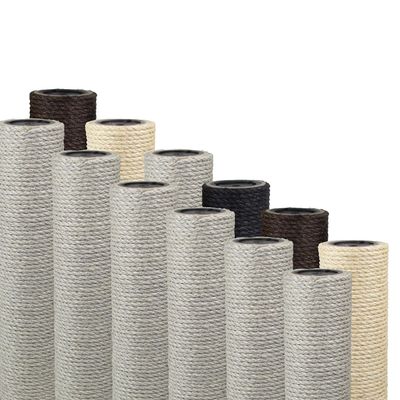 Kratzbaumland 9 cm Sisal Post, 28 cm, M10 Thread, Sand Gray