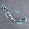 135° Curved Bathroom Safety Grab Bar for Bathtub and Shower view 2