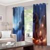 GSKBDQ Black Cat Halloween Blackout Curtains with Eyelets, 2-Piece Set, 132 × 214 cm, 3D Print view 2