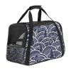Pet Carrier Bag with Abstract Trees and Houses, Soft, Foldable, Airline-Approved view 1