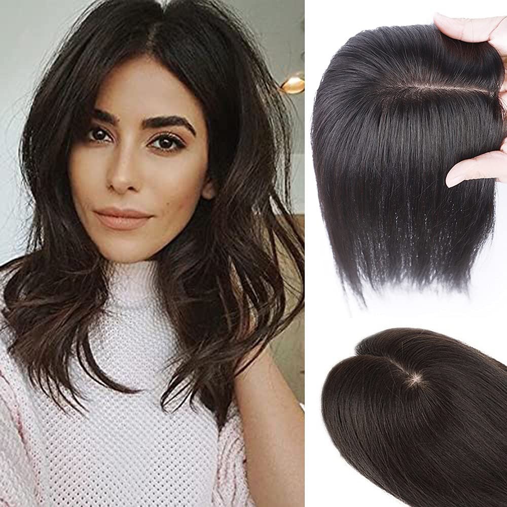 Hair Topper for Thinning Hair with Bangs, 12 x 13 cm, 40 cm
