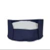 jilda-tex Pet Bed for Dogs and Cats, Round Oval, Various Sizes/Colors (44 x 60.5 x 17.5 cm, Dark Blue) view 2