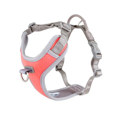 Hurtta Venture No-Pull Harness for Dogs, Reflective, Adjustable, Waterproof, Coral Pink, 40–45 cm