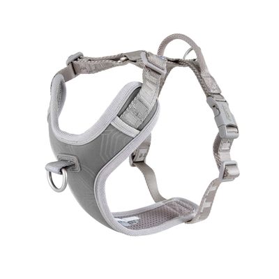 Hurtta Venture No-Pull Harness for Dogs, Reflective, Adjustable, Waterproof, Shadow Gray, 60–80 cm
