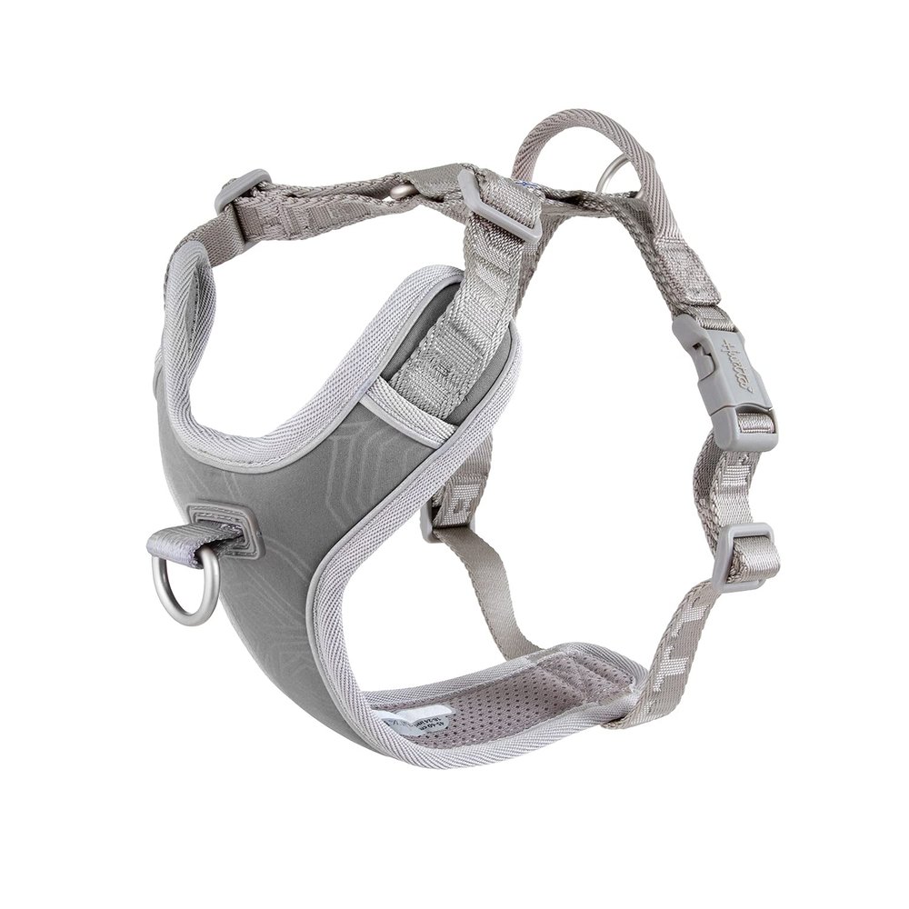 Hurtta Venture No-Pull Harness for Dogs, Reflective, Adjustable, Waterproof, Shadow Gray, 60–80 cm