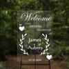 Zdklfm69 Customizable Wedding Name Welcome Sign Wall Sticker, 42 × 53 cm view 1