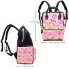 Multifunctional Diaper Bag, Shoulder Bag, Tote Bag, Book Bag, Backpack, Brown Tiger, Color 10, One Size view 2