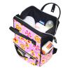 Multifunctional Diaper Bag, Shoulder Bag, Tote Bag, Book Bag, Backpack, Brown Tiger, Color 10, One Size view 4