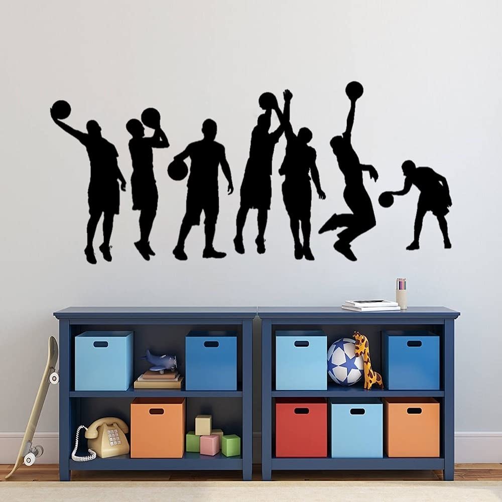 Zdklfm69 Basketball Player Position Wall Stickers, Sports Bedroom Decor, 119 x 57 cm