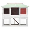 YITHOPI Modular Double-Story Rabbit Hutch for Small Pets, 130 x 68 x 105 cm, Red view 2