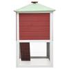 YITHOPI Modular Double-Story Rabbit Hutch for Small Pets, 130 x 68 x 105 cm, Red view 4