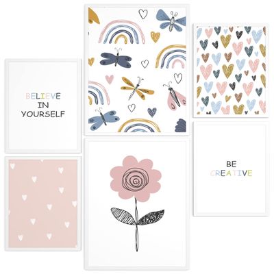 Papierschmiede Kids Mood Poster Set, Colorful Spring