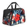 Soft Carrier Bag for Dogs and Cats with Adjustable Shoulder Strap, Large Red Flower view 1