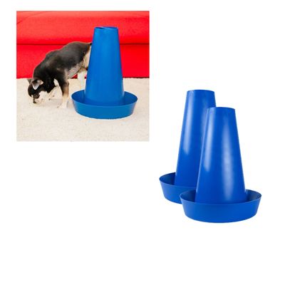 PIPPI Dog Toilet Cone for Male Dogs, Blue, 28 x 36 cm, 2-Pack