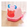 Liudan Cat Litter Box with Scoop and Hood, Pink view 1