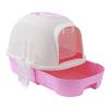 Liudan Cat Litter Box with Dome, Drawer & Scoop, Pink-b view 1