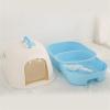 Liudan Cat Litter Box with Dome, Drawer & Scoop, Pink-b view 4