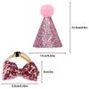 Dog Birthday Hat - Pet Birthday Hat and Bow Tie Collar Set (Pink) view 3