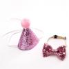 Dog Birthday Hat - Pet Birthday Hat and Bow Tie Collar Set (Pink) view 4