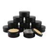 BasicPacking 50-Pack 150 mL Matte Black Round Aluminum Tins with Screw Lids and 70 mm Labels view 1