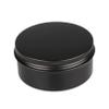 BasicPacking 50-Pack 150 mL Matte Black Round Aluminum Tins with Screw Lids and 70 mm Labels view 3