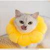 Adjustable Protective Collar for Cats, Post-Surgery, Yellow, L view 3