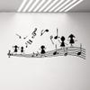 NSRJDSYT Musical Notes Wall Decal, Musical Clefs Vinyl Sticker, 124 x 51 cm view 1