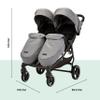 Ickle Bubba Venus Max Double Stroller, Space Grey view 3