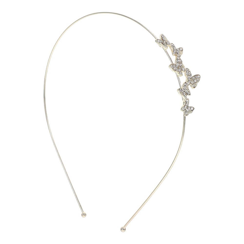 FOMIYES Butterfly Headband, Gold Rhinestone Butterfly Crystal Headband for Women and Girls