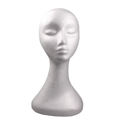 Women’s Mannequin Head for Wigs, Jewelry and Accessories, White