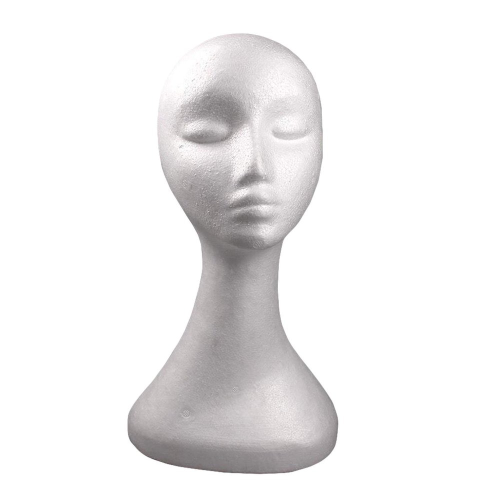 Women’s Mannequin Head for Wigs, Jewelry and Accessories, White