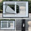 Cat Window Protection Net with Zipper, Self-Adhesive Mosquito Net, Easy to Install, Tear-Resistant, Removable view 3