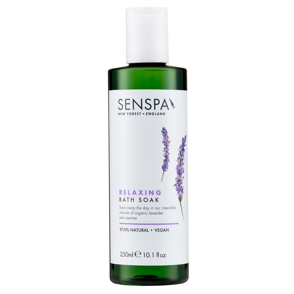 SenSpa Relaxing Lavender Bath Soak, Vegan Bubble Bath, 250 ml