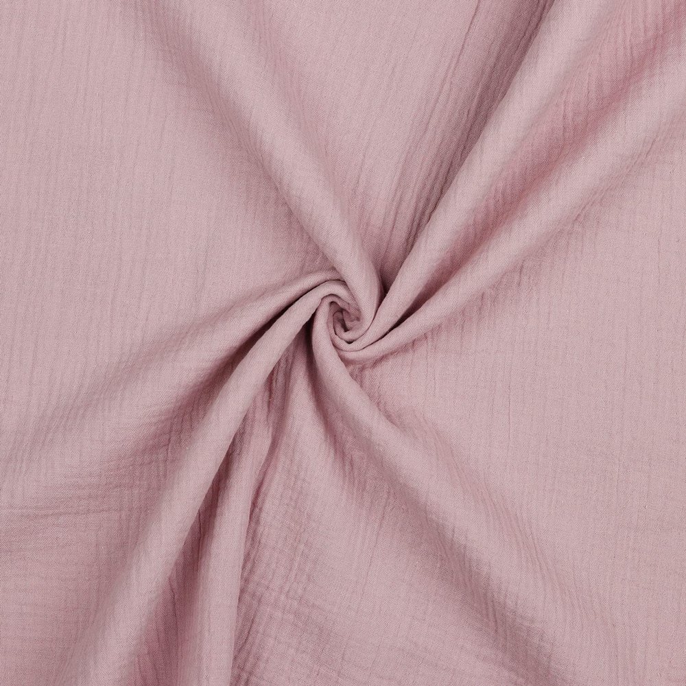 VmG-Store Double Gauze Muslin Fabric, OEKO-TEX Certified, 100% Cotton, Lilac 014, 50 x 135 cm
