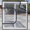 Cat Safety Net for Pets, Zippered, Self-Adhesive, Black, Semi-Transparent, Washable view 1