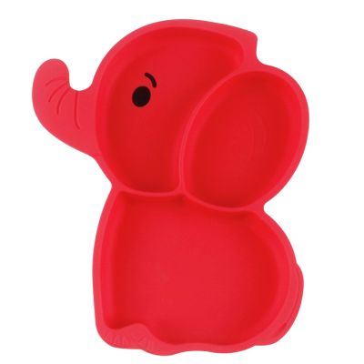 Red Silicone Pet Food Bowl with Suction Cup