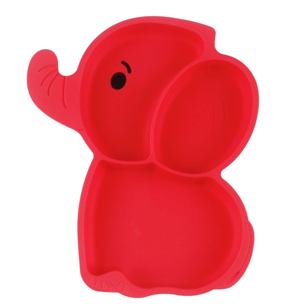 Red Silicone Pet Food Bowl with Suction Cup