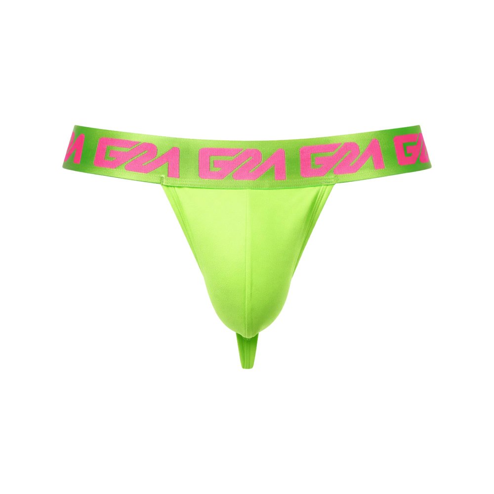 GARON Men's Thong Underwear – Lincoln Thong, Neon Green – 1x Size S
