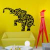 Zdklfm69 Elephant Wall Tattoo, Giant Silhouette, Indian-Style Decor, 42 x 56 cm view 1