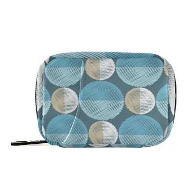 Mnsruu Pill Case with Geometric Dot Pattern and Travel Pouch