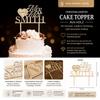 Personalized Wooden Wedding Cake Topper with Name and Date view 2