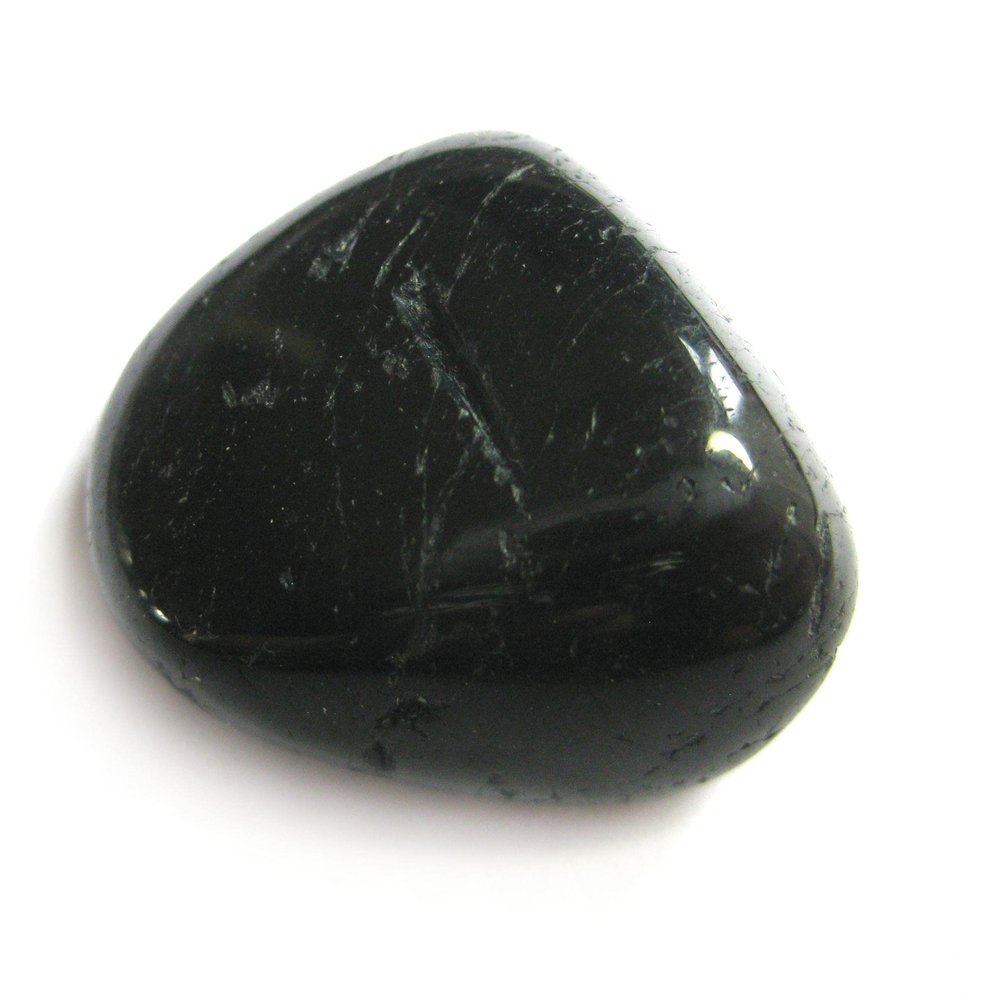 Amaryllis Black Stabilized Tourmaline Tumbled Stone, 1 pc, Size M